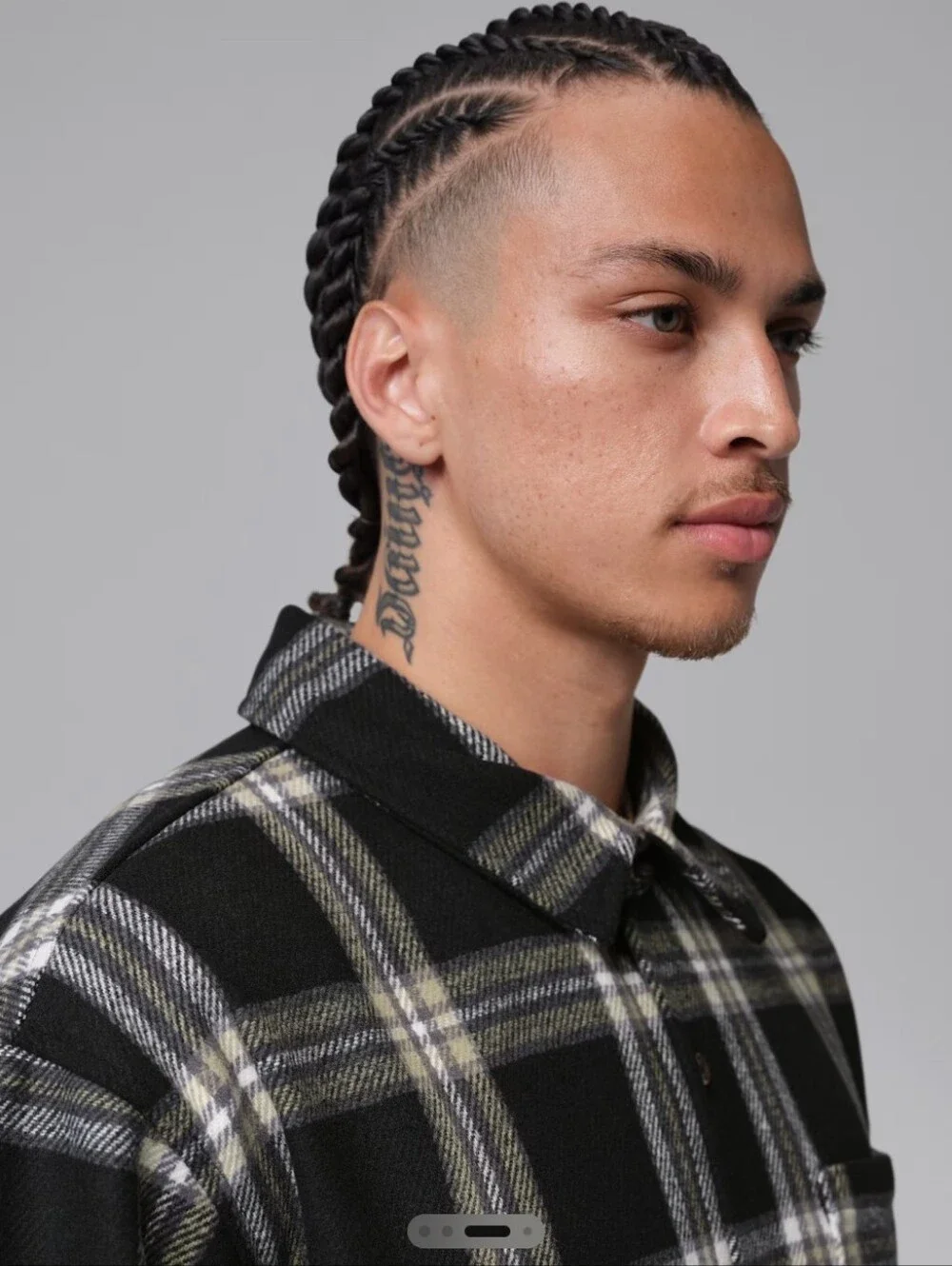 Jordan Black Plaid Button-Down Shirt with Back Graphic
